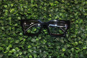 Black Sunglasses with Clear Lens